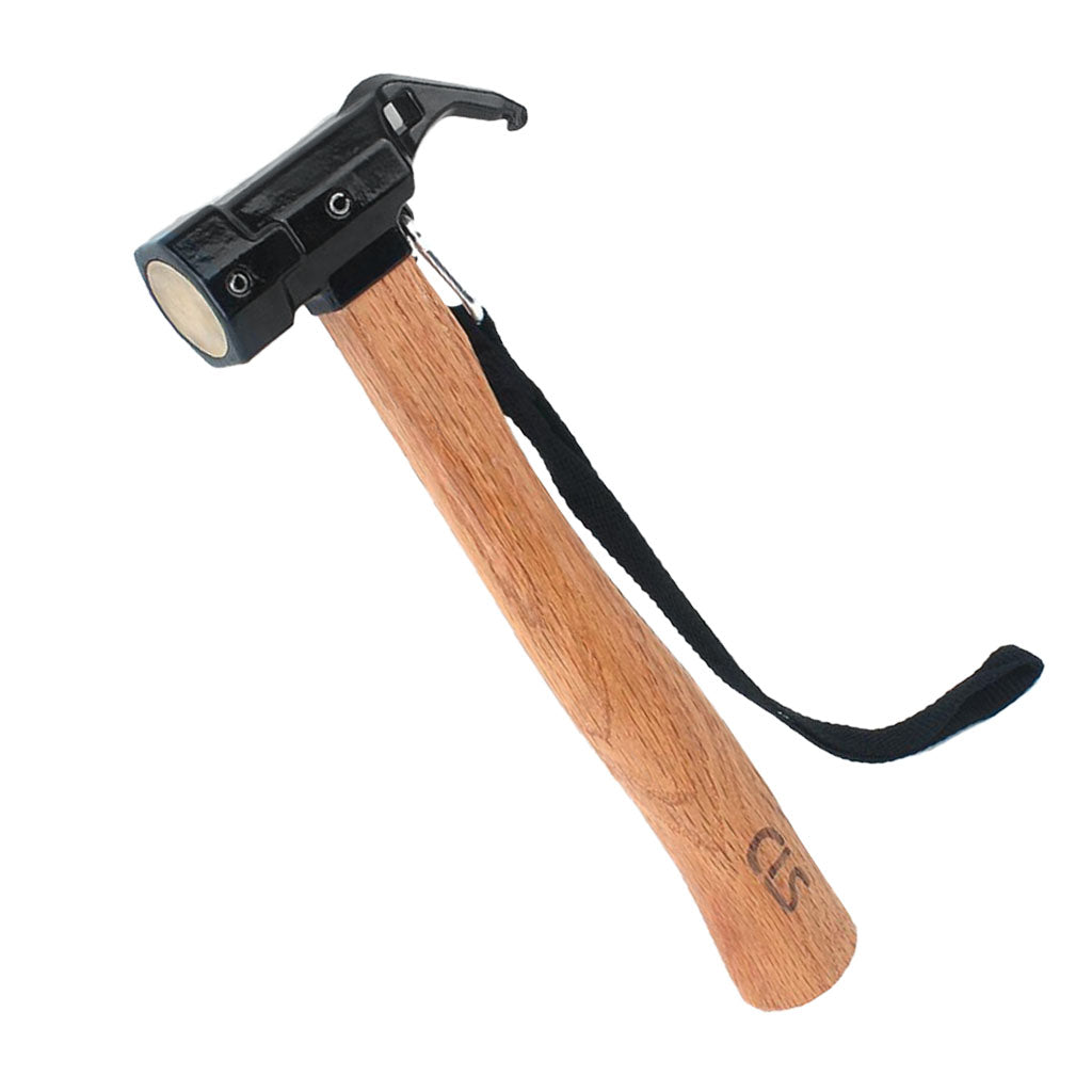 Hiking Camping Tent Mallet Hammer Peg Stake Puller Ground Nails Brass Head