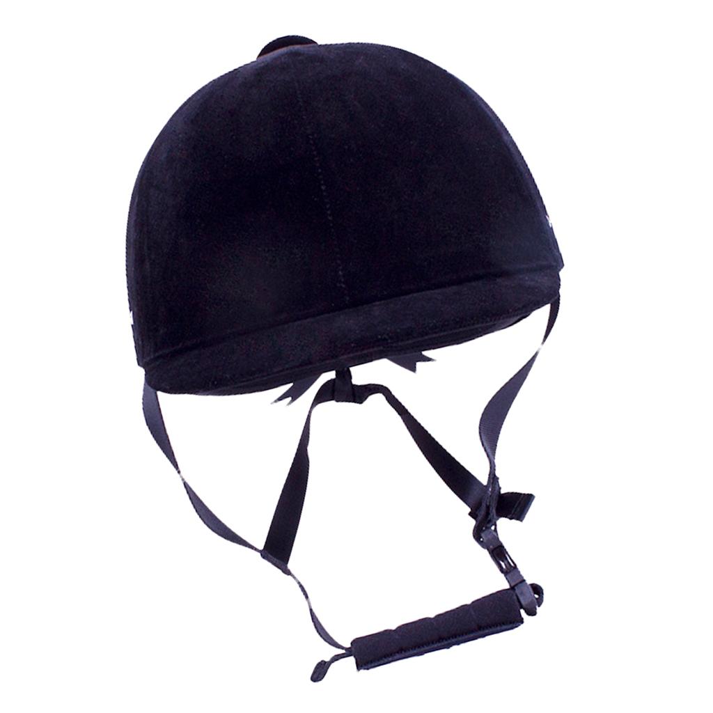 Breathable Velvet Horse Riding Helmet Equestrian Safety Head Protector 56cm