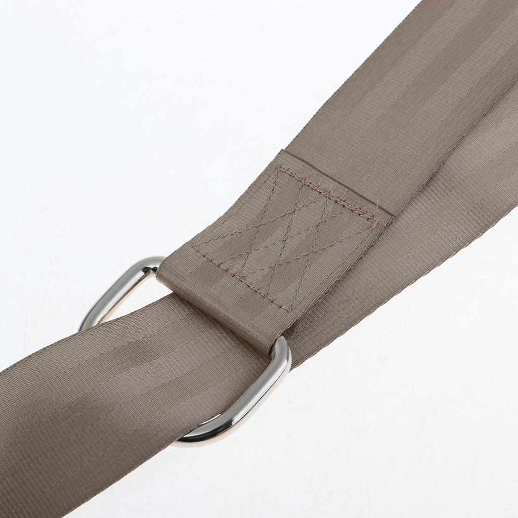 Nylon Hanging Hammock Tree Straps Belt Kit with 2 Carabiner Buckle Rice