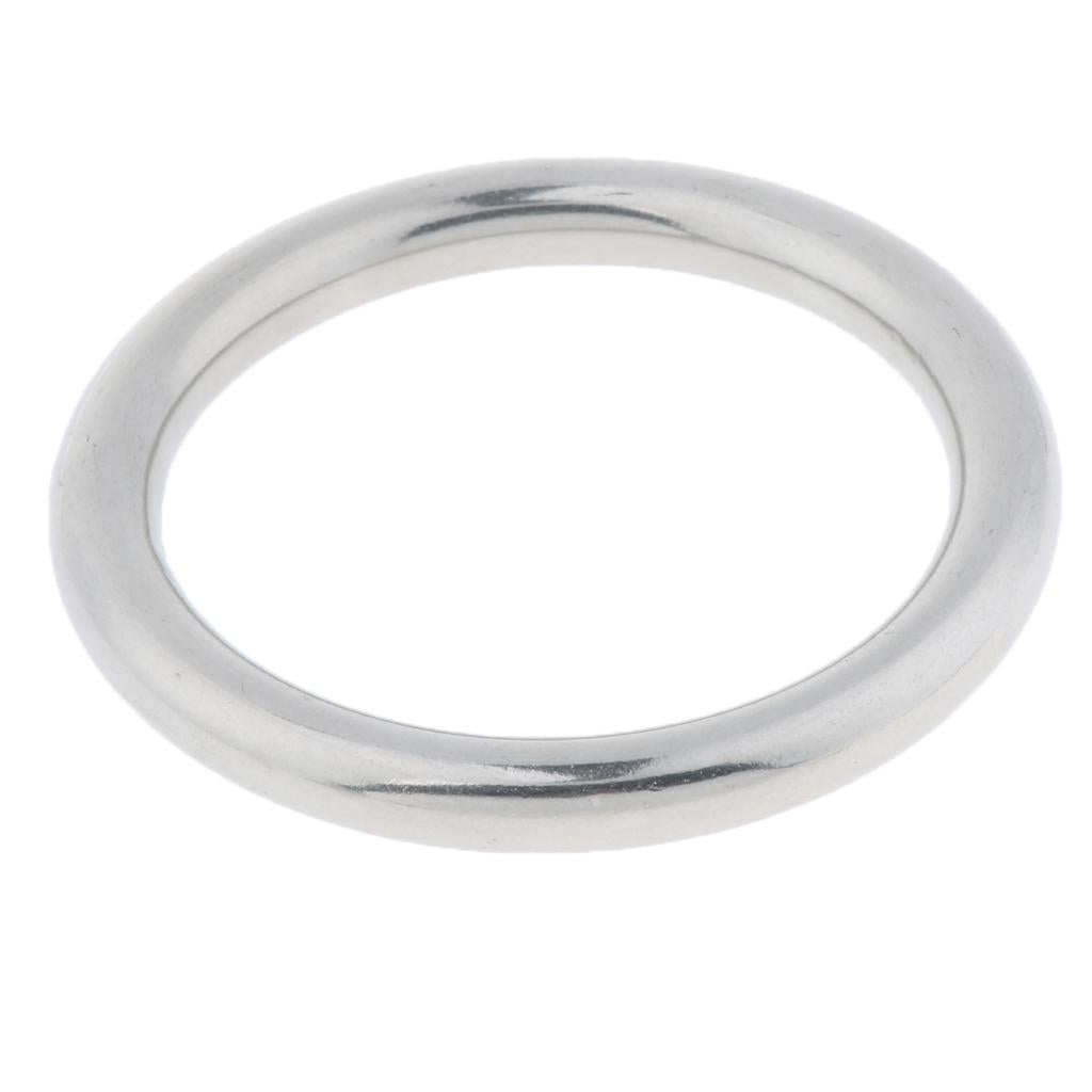 Stainless Steel Webbing Strapping Welded O Ring Hammock Swing Yoga 10x65mm