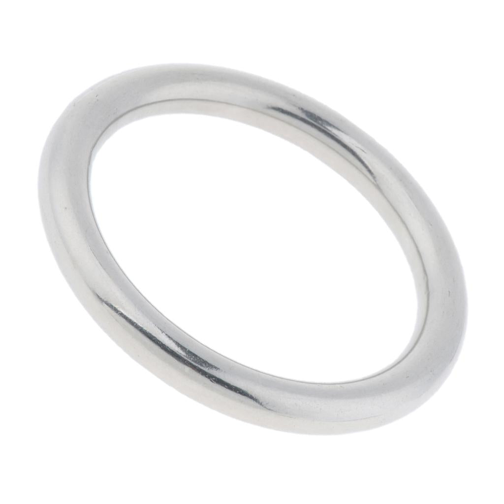 Stainless Steel Webbing Strapping Welded O Ring Hammock Swing Yoga 10x65mm