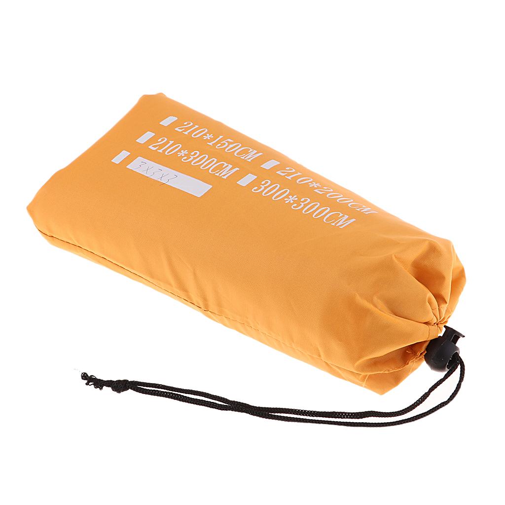 Outdoors Waterproof Rain Fly Tent Tarp Sunshade Sun Shelter 6x6x6m  Orange