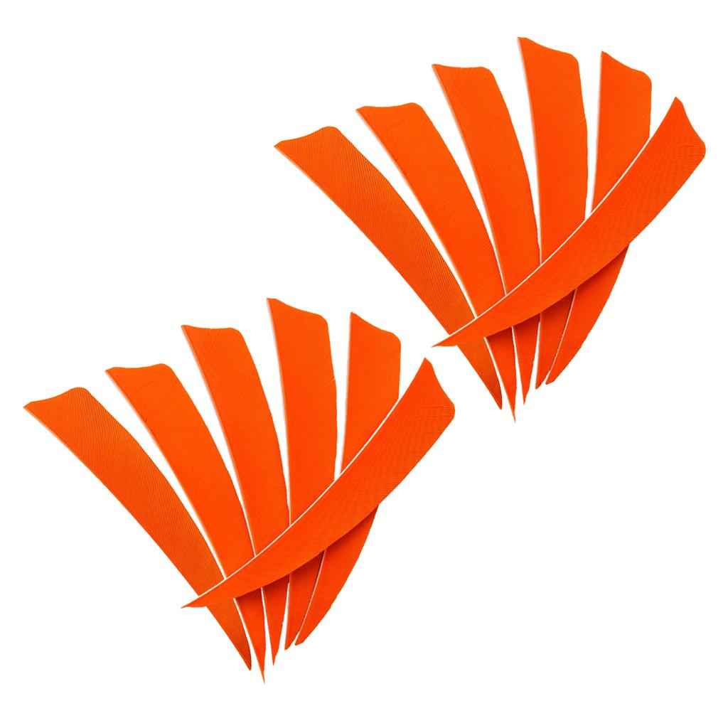 12 Pieces 4 Inch Archery Arrow Feathers Fletchings Vanes Orange