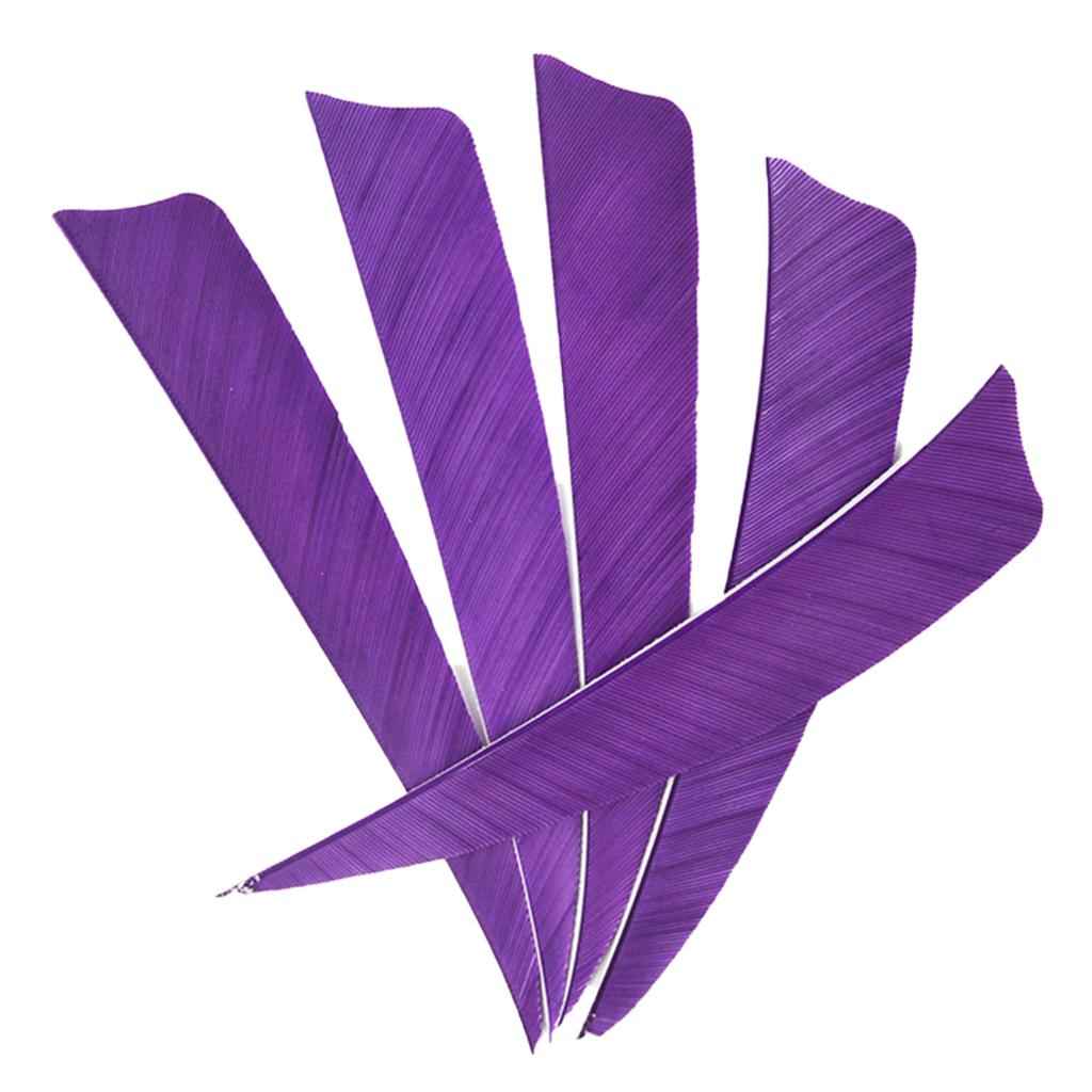 12 Pieces 4 Inch Archery Arrow Feathers Fletchings Vanes Purple