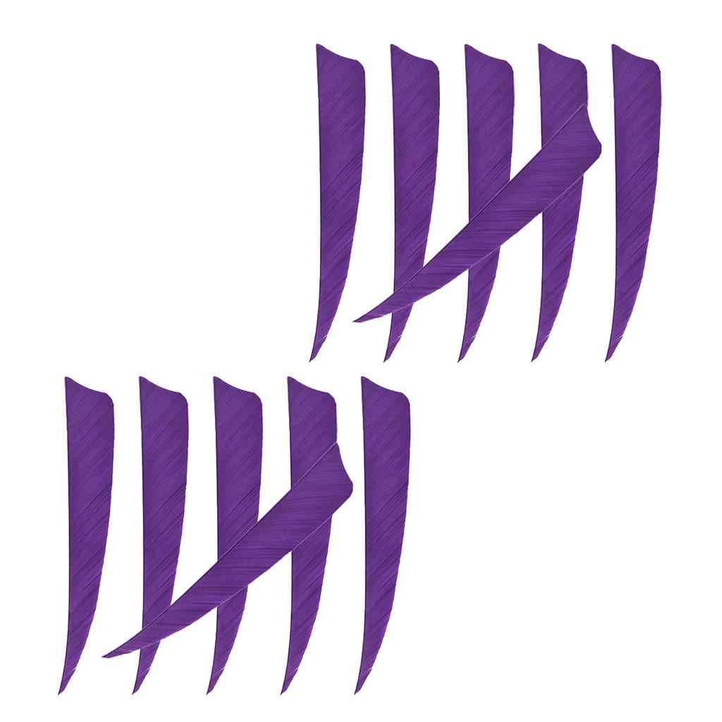 12 Pieces 4 Inch Archery Arrow Feathers Fletchings Vanes Purple