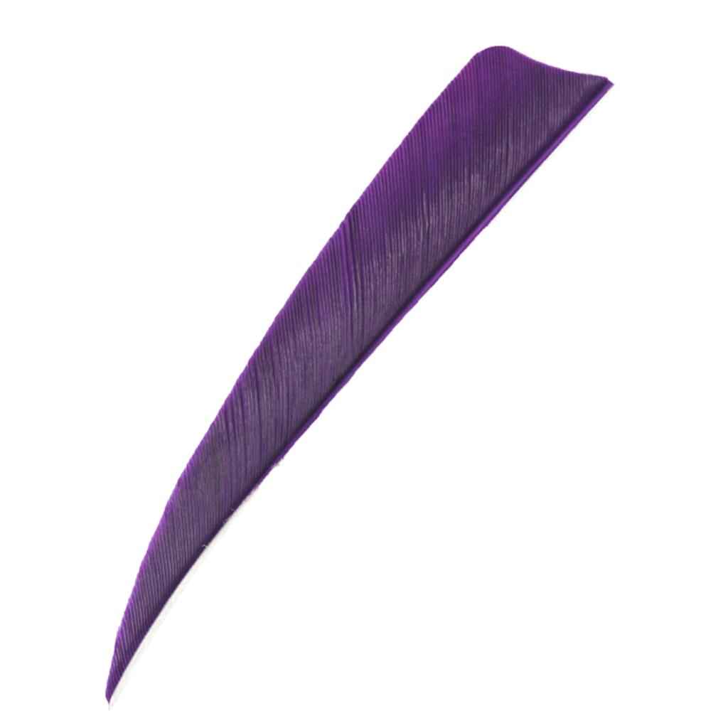 12 Pieces 4 Inch Archery Arrow Feathers Fletchings Vanes Purple