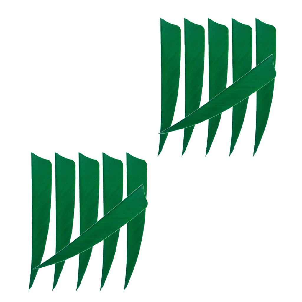 12 Pieces 4 Inch Archery Arrow Feathers Fletchings Vanes Green