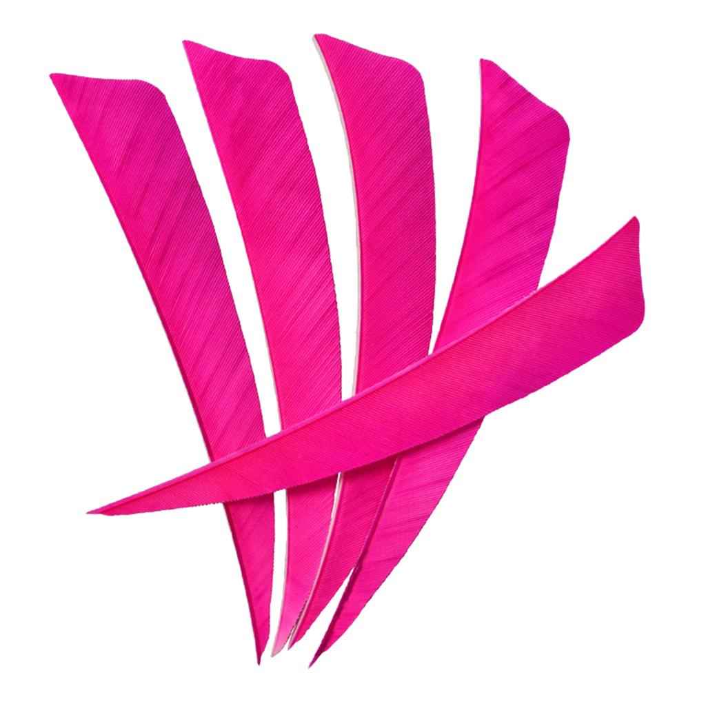 12 Pieces 4 Inch Archery Arrow Feathers Fletchings Vanes Rose Red