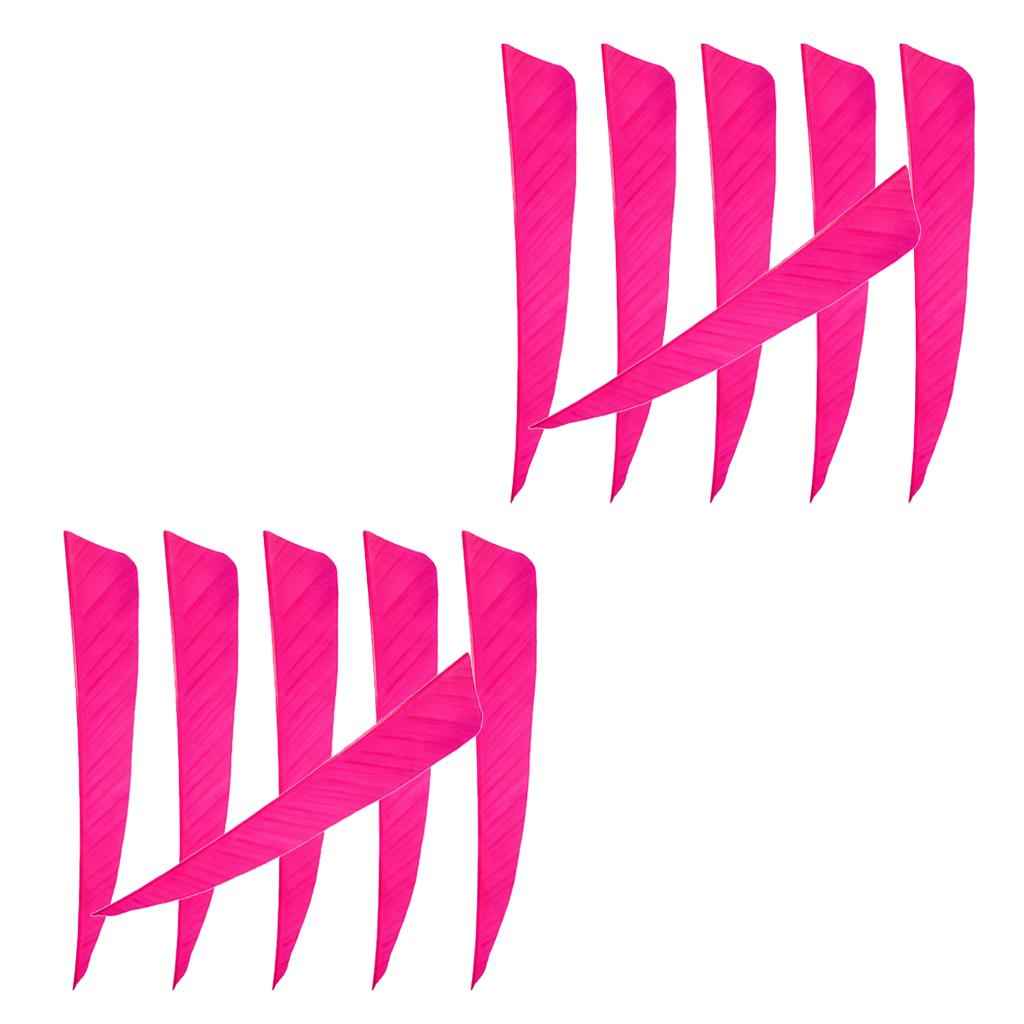 12 Pieces 4 Inch Archery Arrow Feathers Fletchings Vanes Rose Red