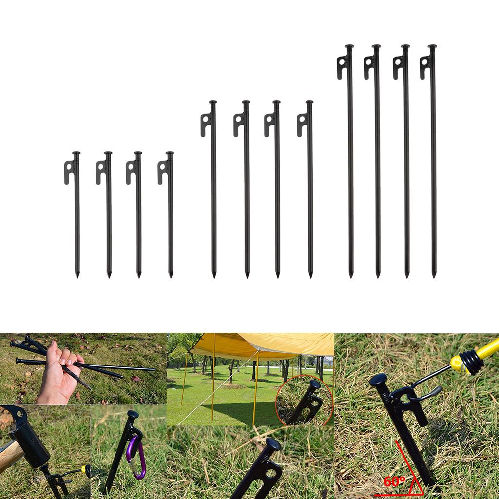 Heavy Duty High Strength Steel Tent Stakes for Outdoors Camping Hiking 20cm