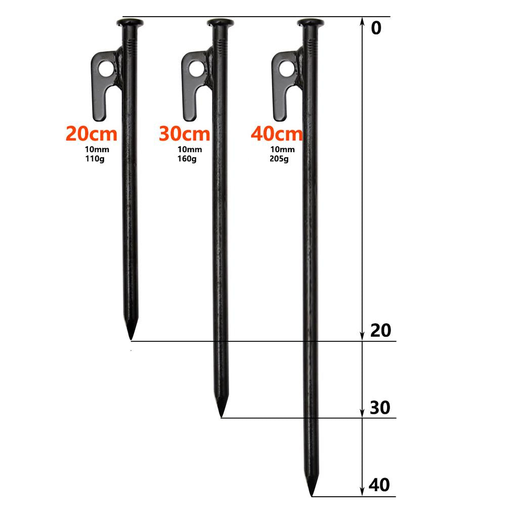 Heavy Duty High Strength Steel Tent Stakes for Outdoors Camping Hiking 30cm