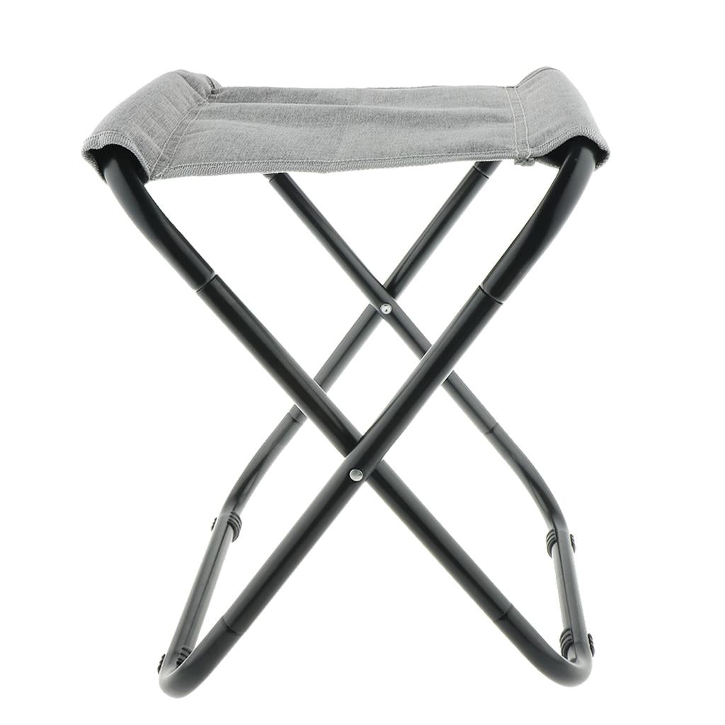 Outdoor Folding Chair Hiking Fishing Camping Chair Portable Seat Stool Gray