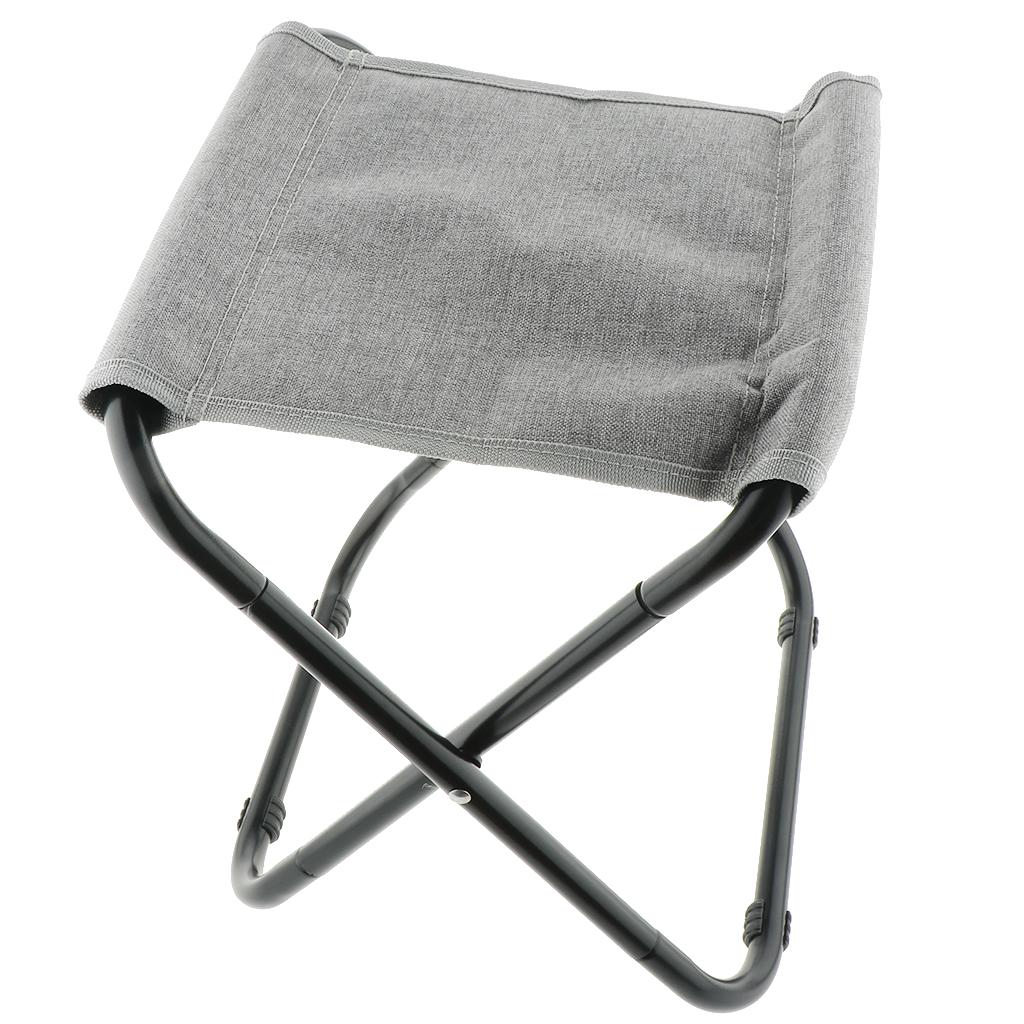 Outdoor Folding Chair Hiking Fishing Camping Chair Portable Seat Stool Gray