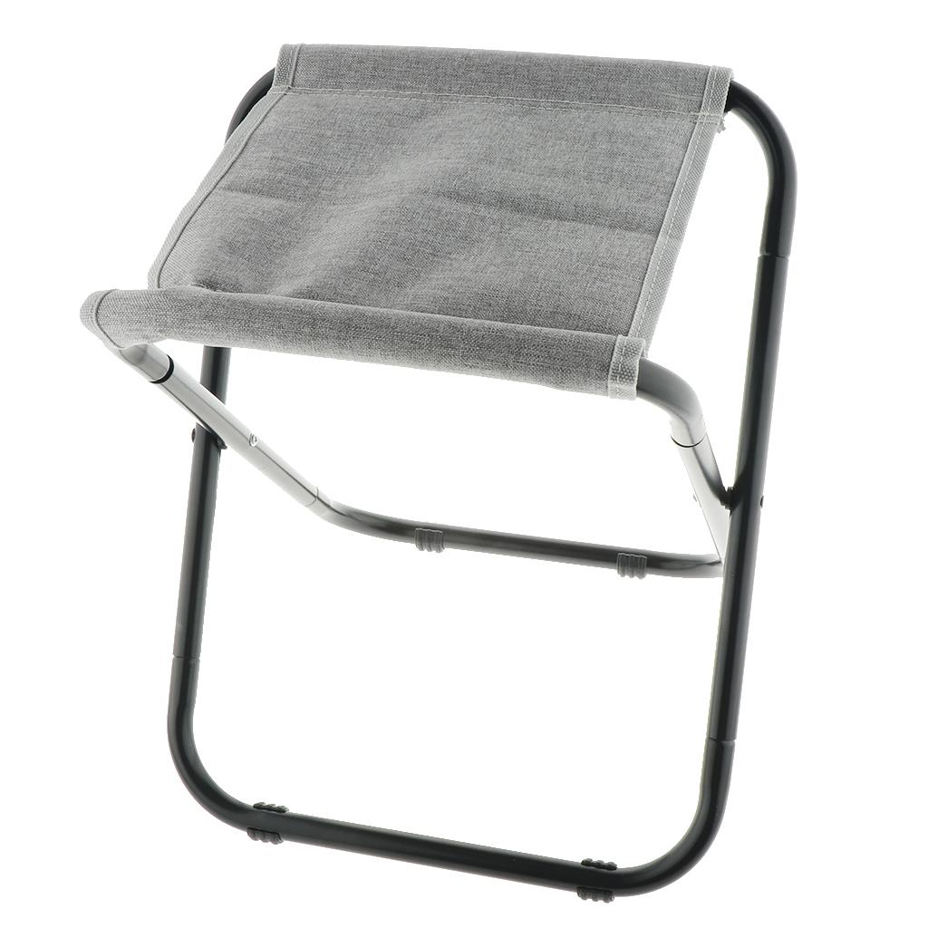 Outdoor Folding Chair Hiking Fishing Camping Chair Portable Seat Stool Gray