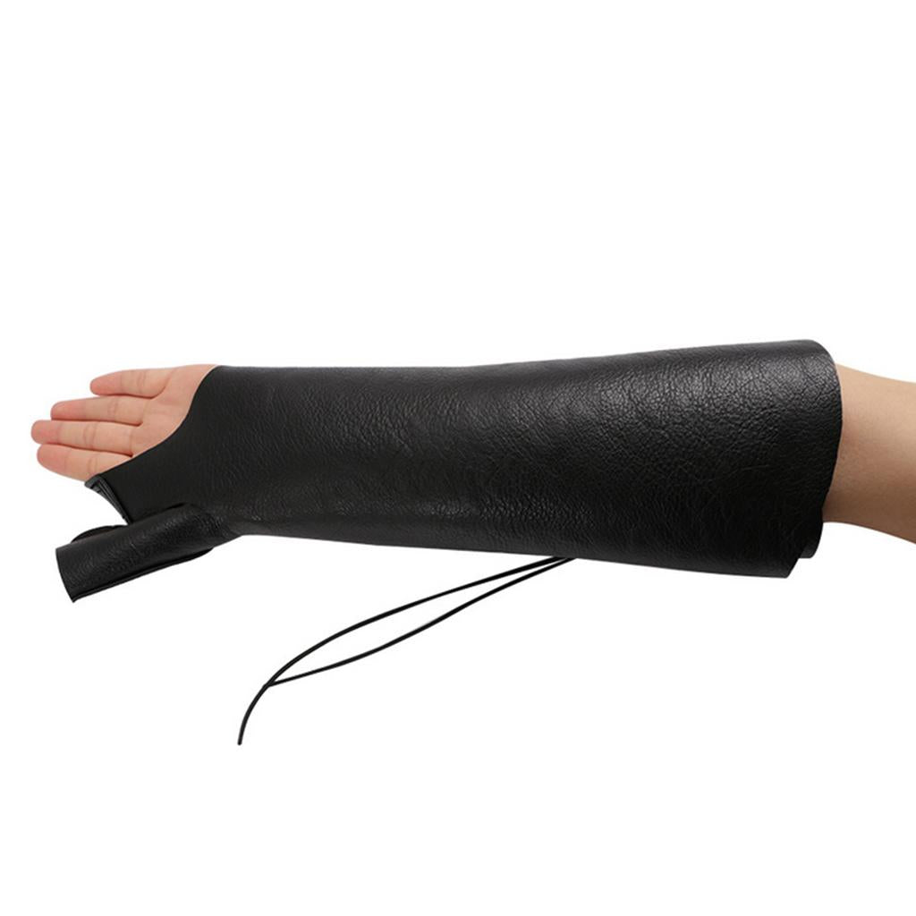 Adjustable Archery Protective Gear Arm Guard Finger Glove for Left Hand