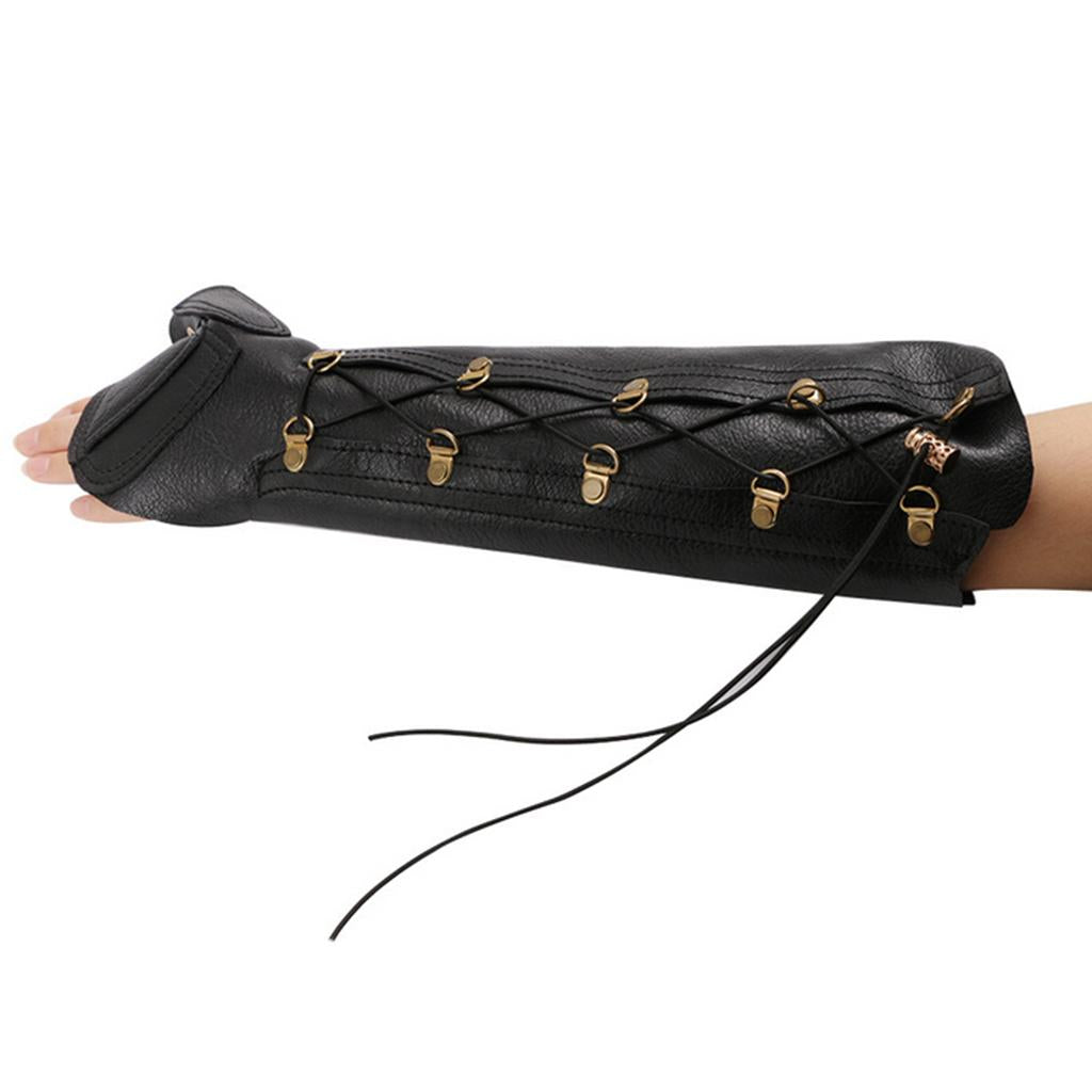 Adjustable Archery Protective Gear Arm Guard Finger Glove for Left Hand
