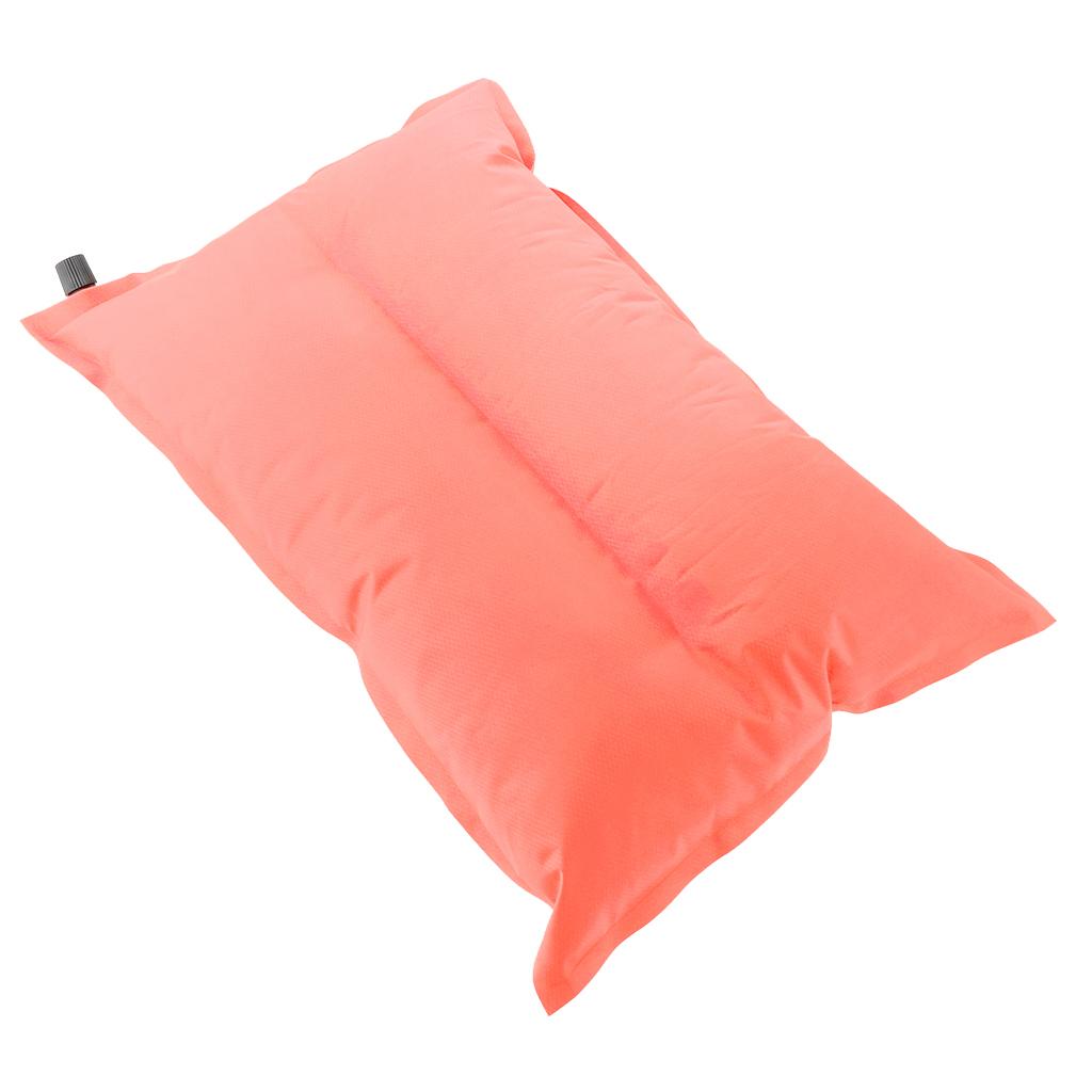 Outdoor Self Inflatable Camping Pillow Travel Airplane Air Cushion Orange