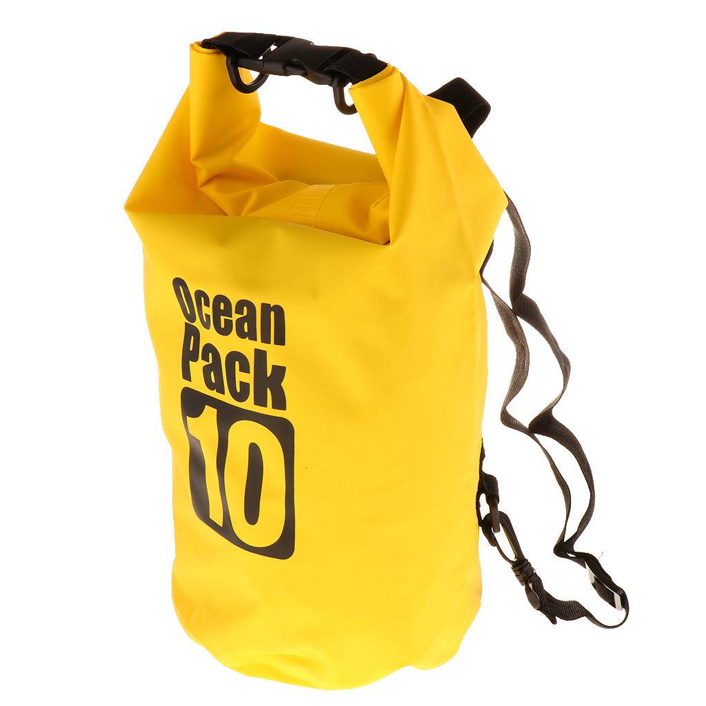 Waterproof   Bags Backpack Beach Bucket Rafting Kayaking Bag  Yellow