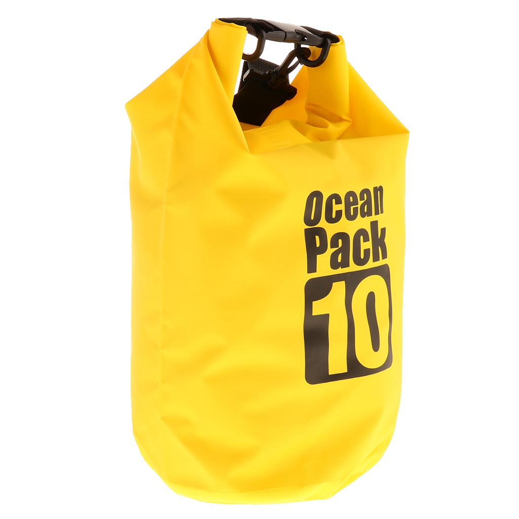 Waterproof   Bags Backpack Beach Bucket Rafting Kayaking Bag  Yellow