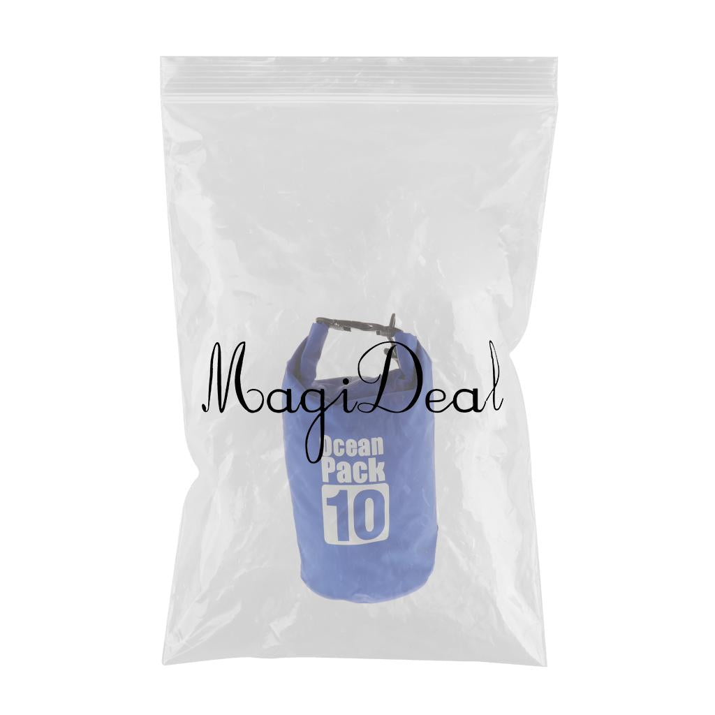 Waterproof Dry Bags Backpack Beach Bucket Rafting Kayaking Bag  Dark Blue