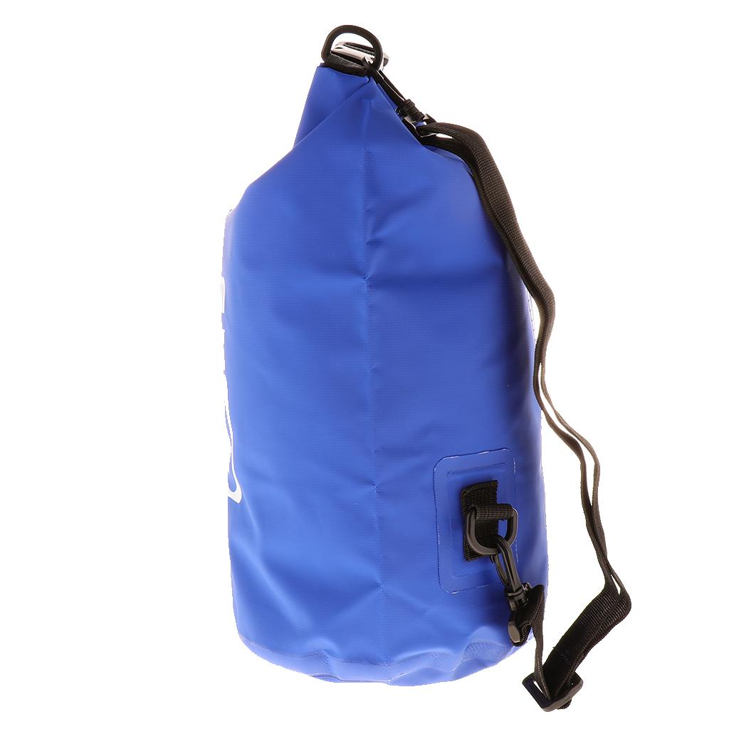Waterproof Dry Bags Backpack Beach Bucket Rafting Kayaking Bag  Dark Blue