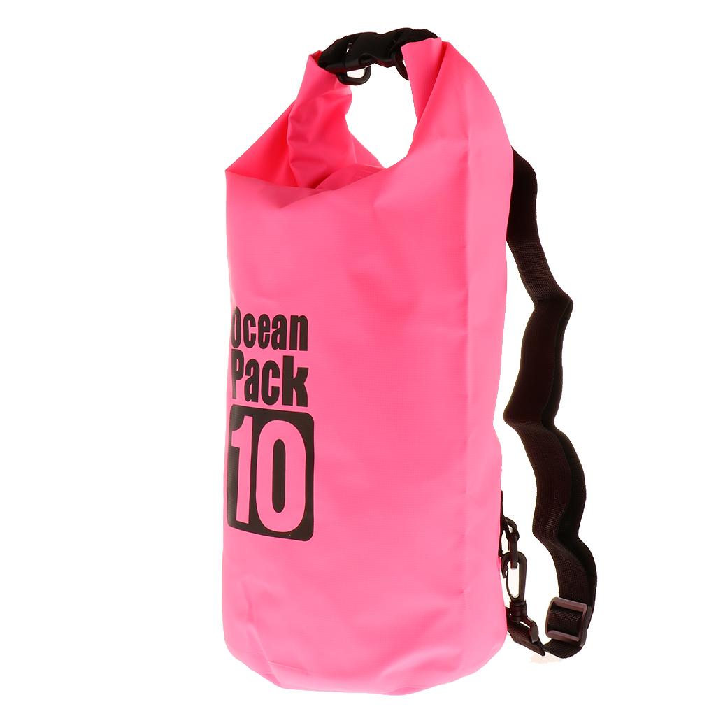 Waterproof   Bags Backpack Beach Bucket Rafting Kayaking Bag  Pink