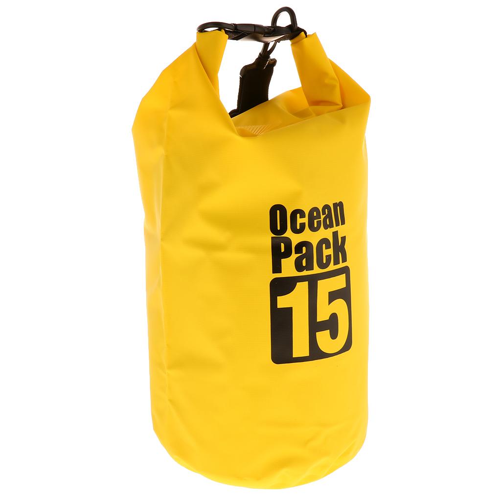 Kayak Canoeing Fishing Sailing Camping Waterproof Dry Bag Sack Yellow