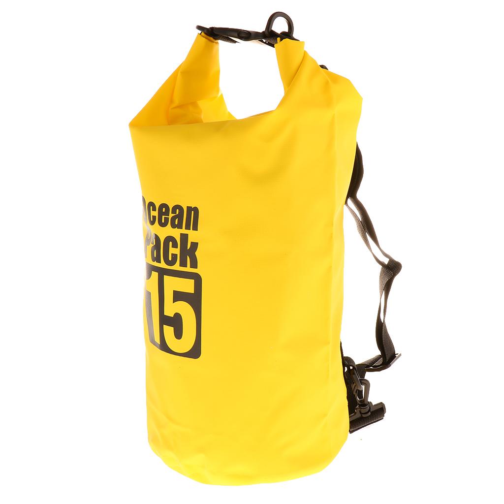 Kayak Canoeing Fishing Sailing Camping Waterproof Dry Bag Sack Yellow