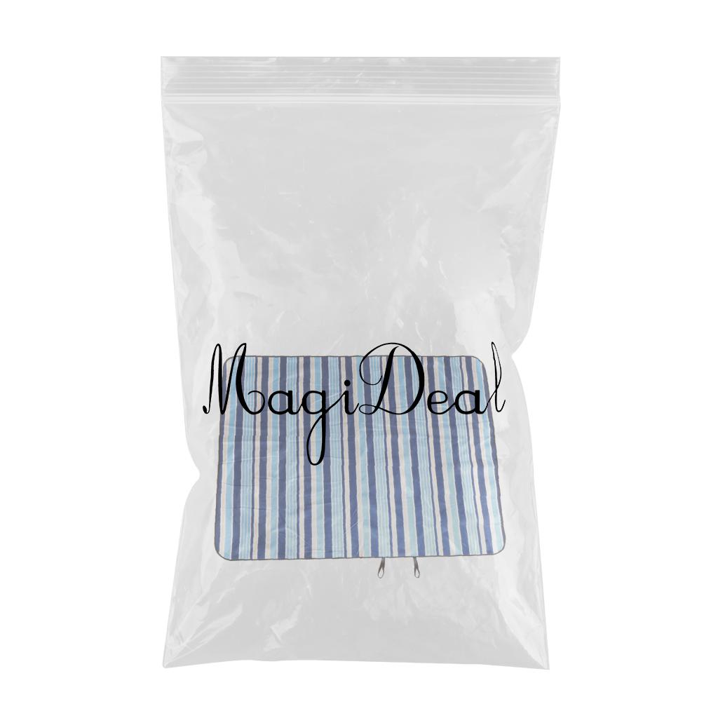 Outdoor Picnic Blanket Mat Waterproof Beach Blanket 200x150CM Blue Stripe