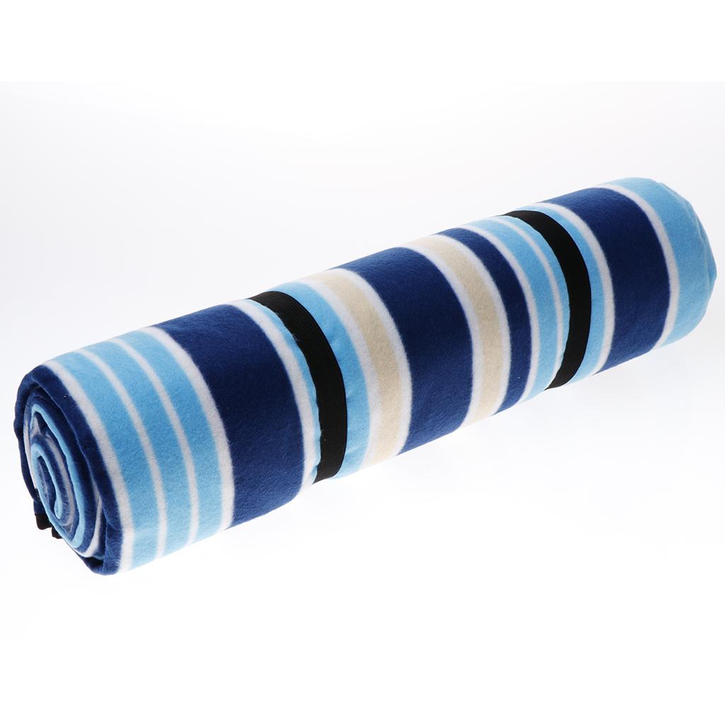 Outdoor Picnic Blanket Mat Waterproof Beach Blanket 200x150CM Blue Stripe