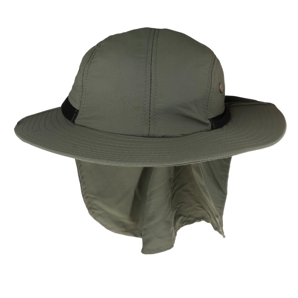 360-degree Outdoor Jungle Hat Shawl Neck Sun Protection Hat Face Protection Green