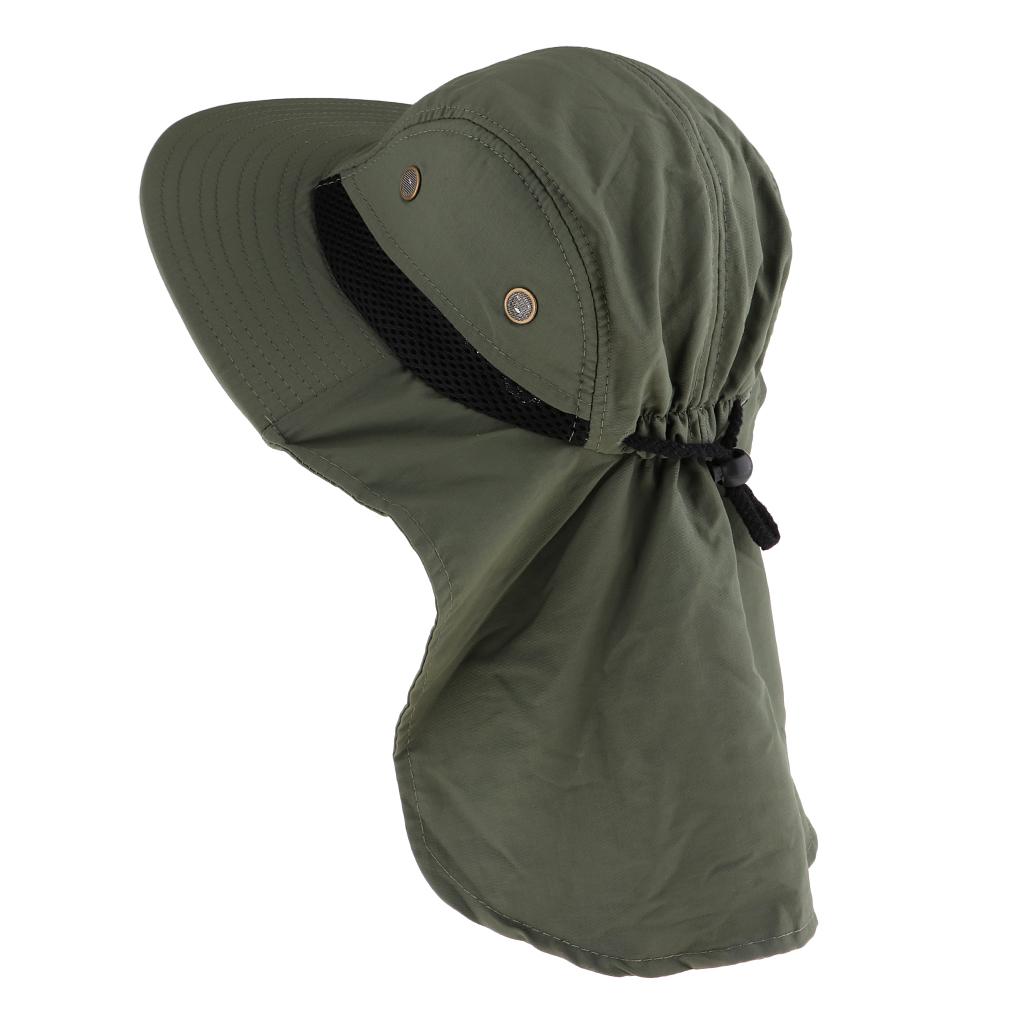 360-degree Outdoor Jungle Hat Shawl Neck Sun Protection Hat Face Protection Green