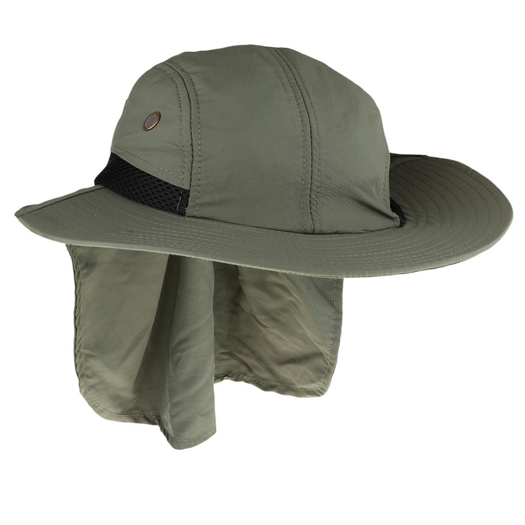 360-degree Outdoor Jungle Hat Shawl Neck Sun Protection Hat Face Protection Green