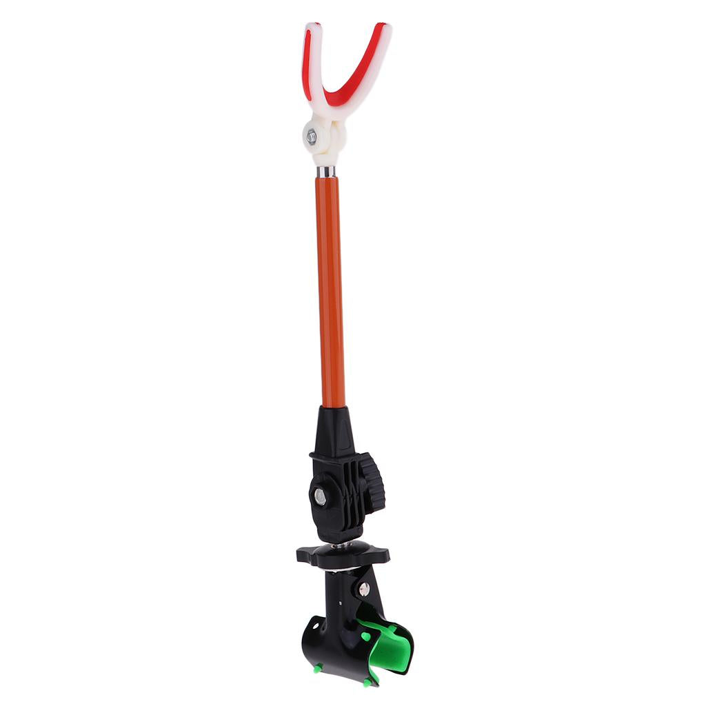 Fishing Rod Bracket Rotating Fishing Rod Pole Rear Support Stand Holder Metal Clip