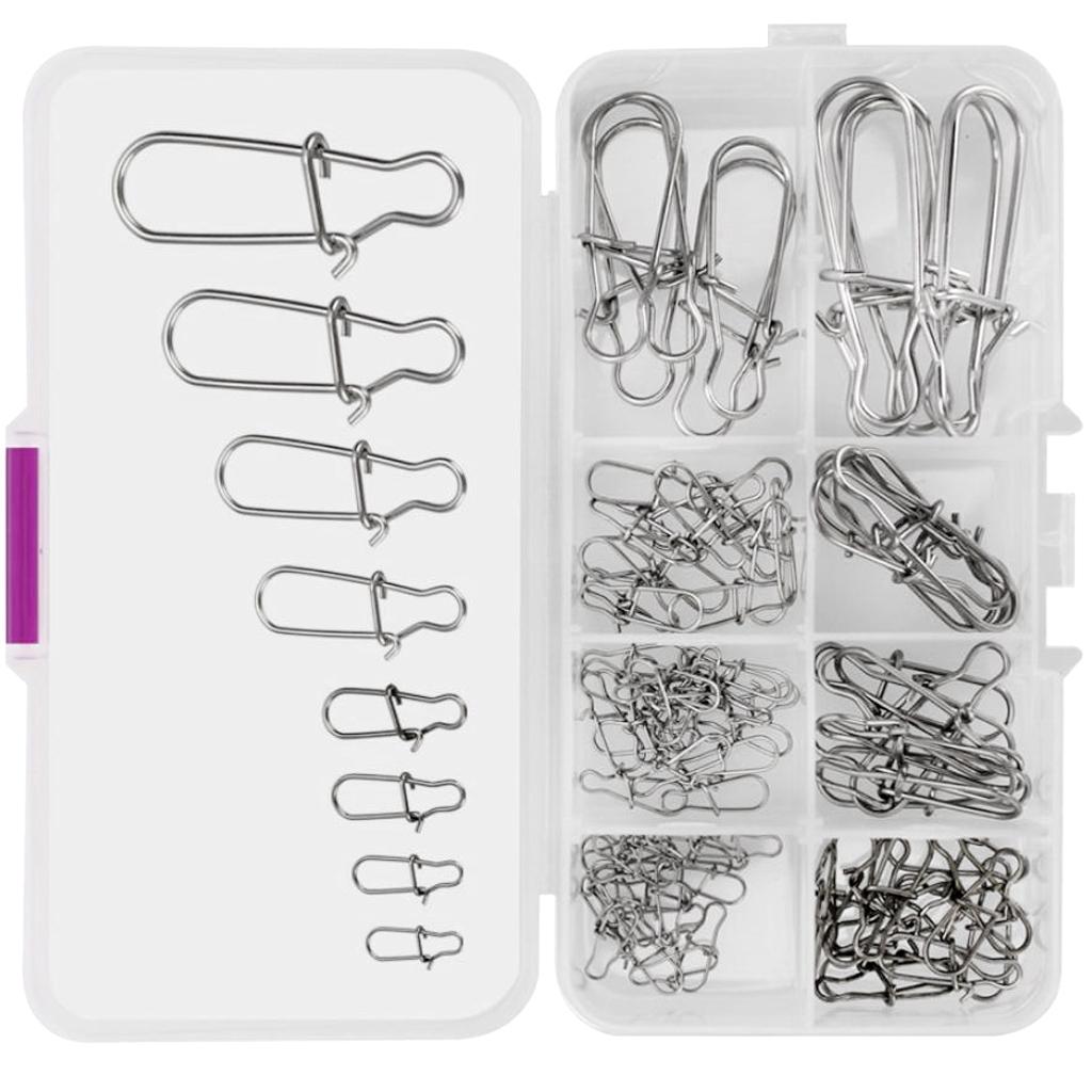 3x100x Fishing Link Clips Quick Change Carp Connector Pin Fishing Tackle Tool