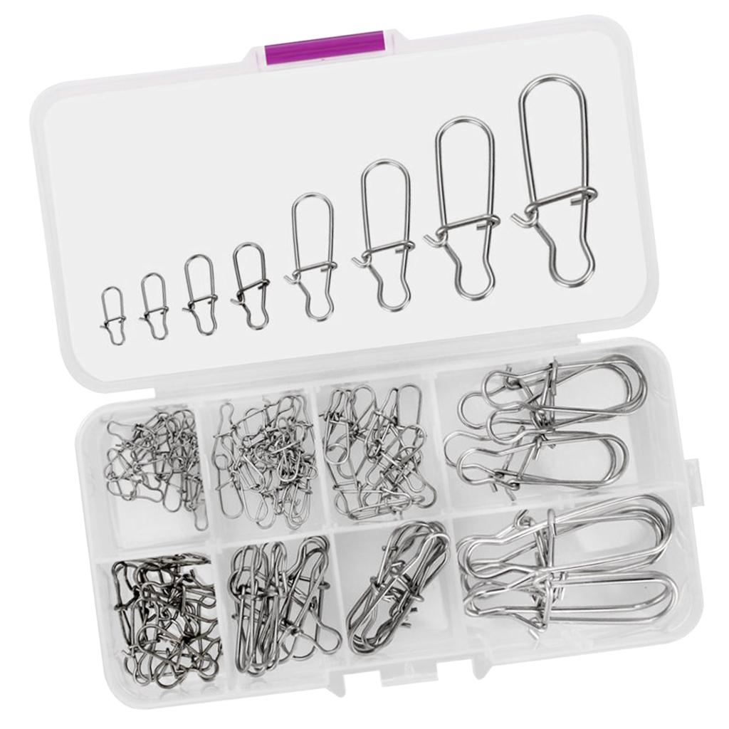 4x100x Fishing Link Clips Quick Change Carp Connector Pin Fishing Tackle Tool