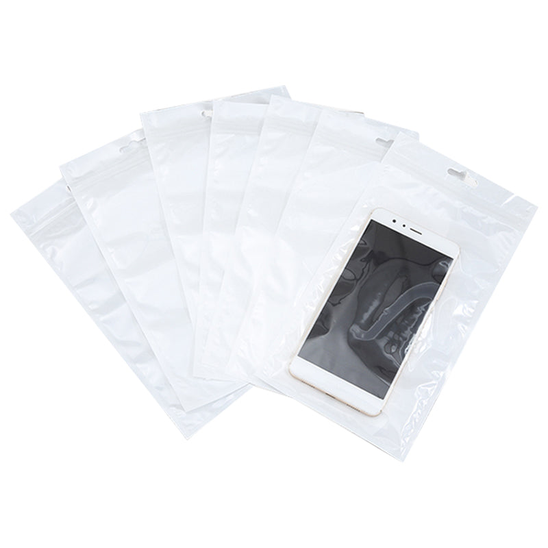 MX-030 100Pcs 16x8.5cm 12C Self-Sealing Storage Bag Pearl Film Clear Ziplock Container Pouches