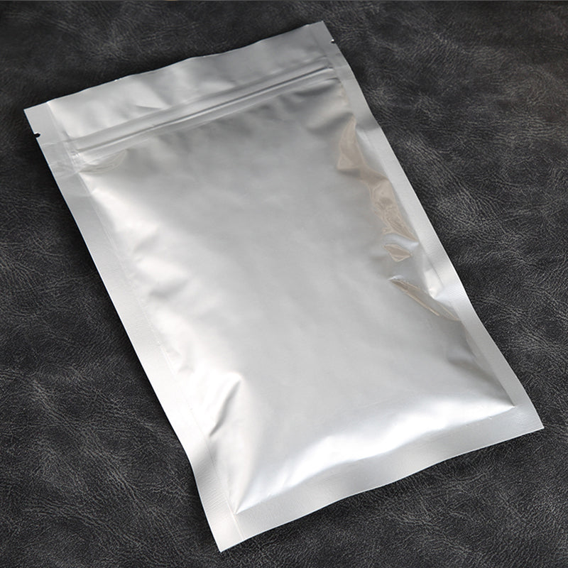 MX-013 100Pcs Pure Aluminum Foil Bags 18x26cm+4.5cm 20C Thick Packaging Pouch Bag Resealable (No FDA, BPA-Free)