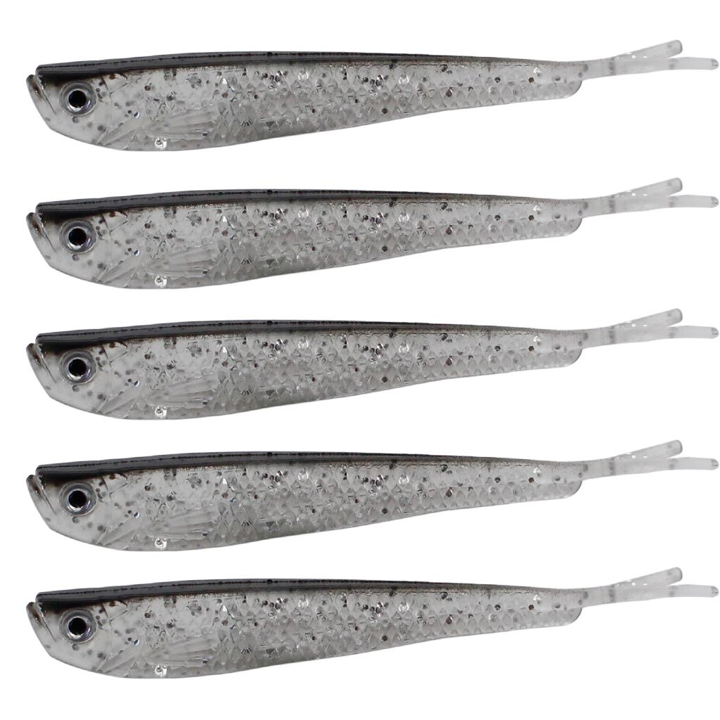 3x10 Pieces Artificial Soft Fishing Lures Baits Lifelike Fish Swimbaits 7.5cm