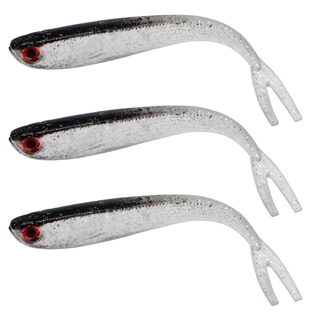 3x10 Pieces Artificial Soft Fishing Lures Baits Lifelike Fish Swimbaits 10cm