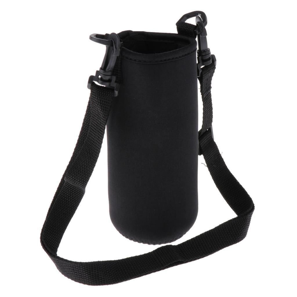 6xInsulated Sport Water Bottle Cover Sleeve Holder Cooler Carrier Black 550ml