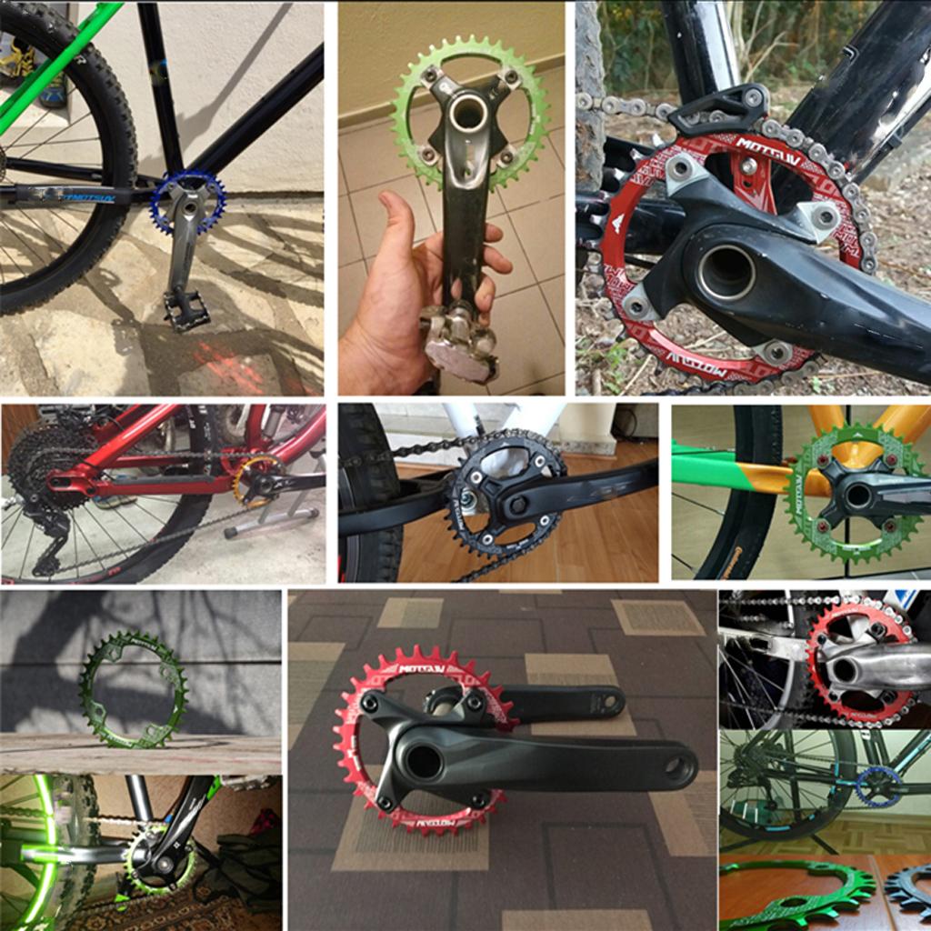 104BCD Round Narrow Wide 30-38T Chainring MTB Bike Chain Wheel Green 38T