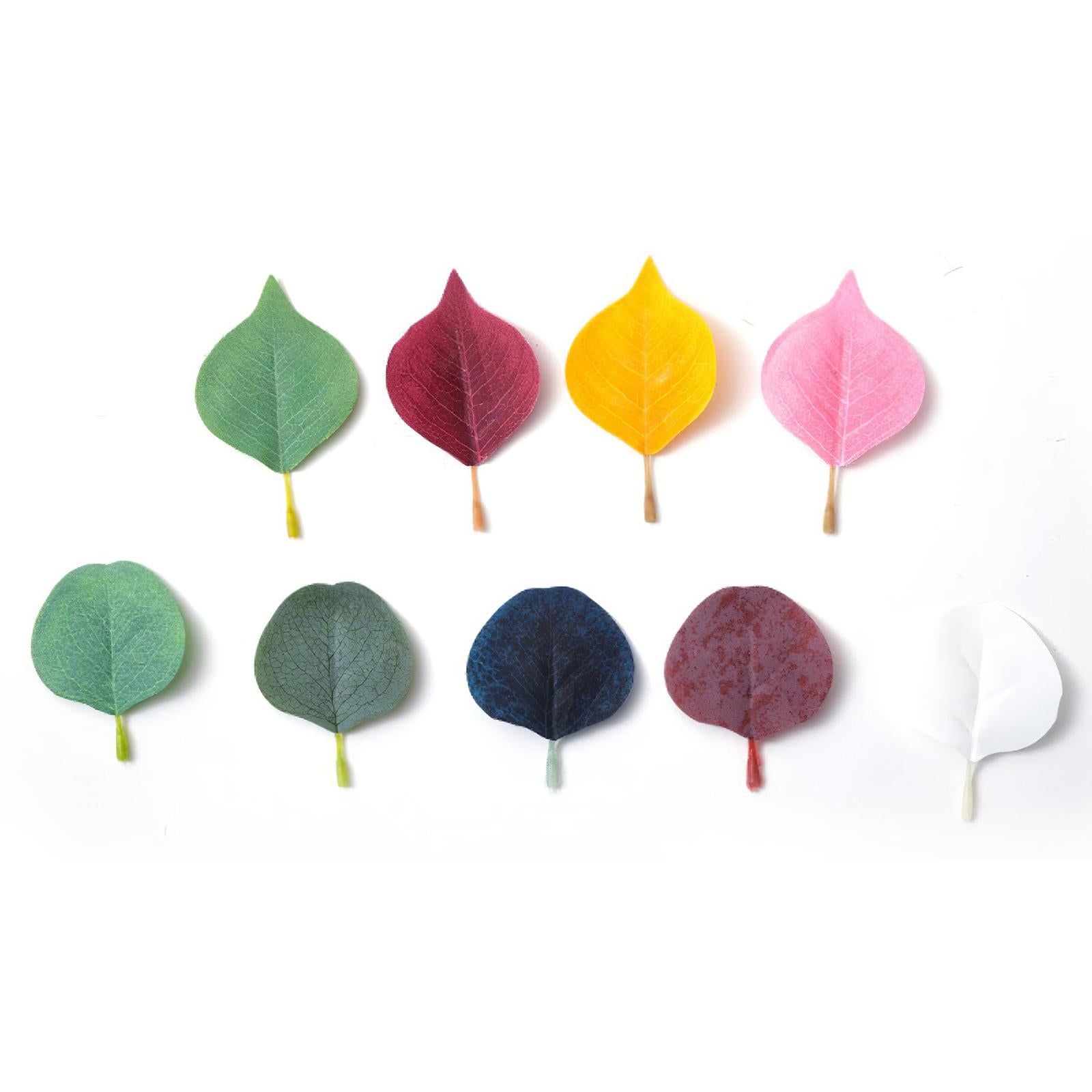 Artificial Eucalyptus Leaves Vines Wall Hanging Plant Pointed Crimson