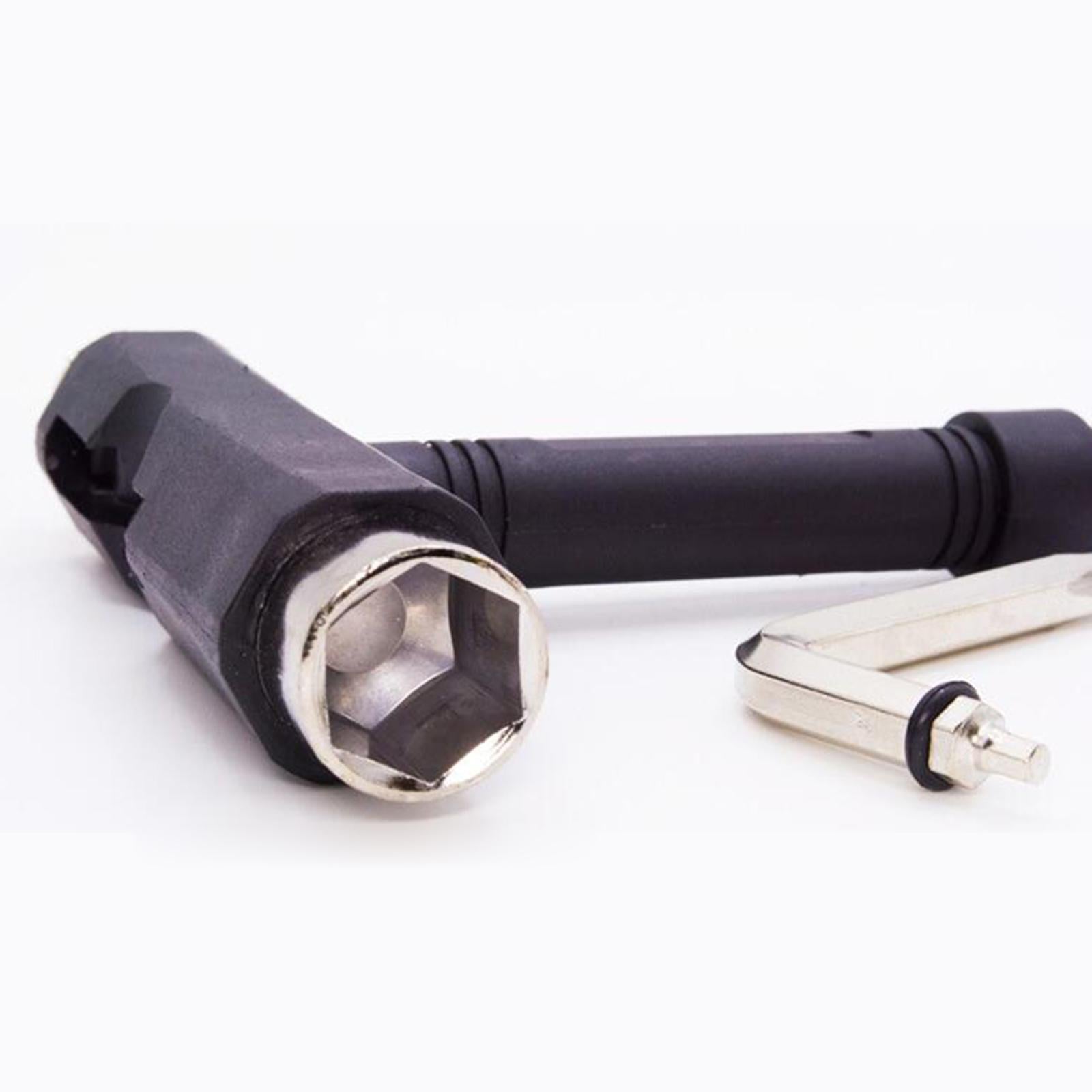 Alloy Solid Skateboard Truck 7'' Wheel Wrench Roller Part Black Orange