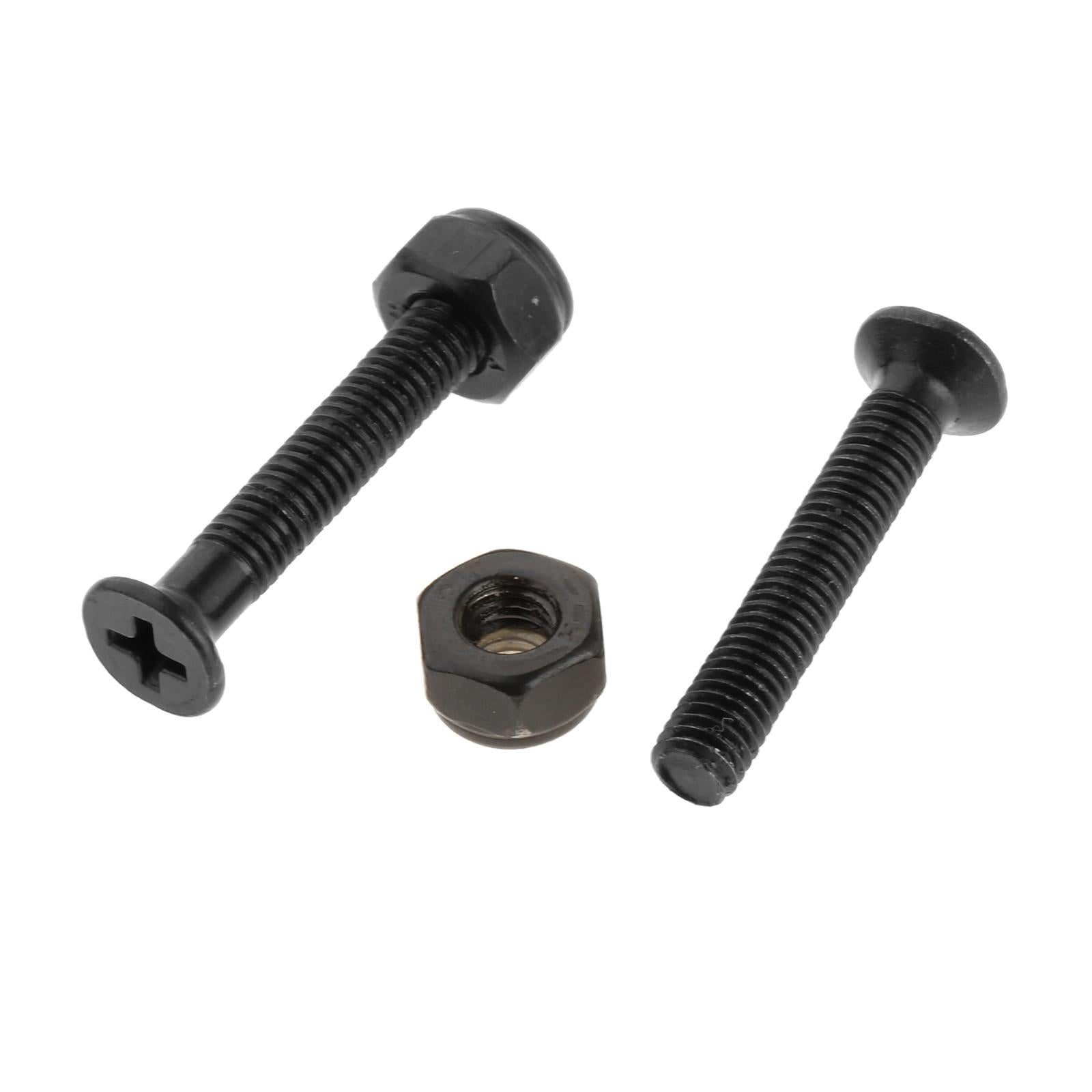 2x8 Pcs Longboard Skateboard Truck Wheel Installing Hardware Screws Black