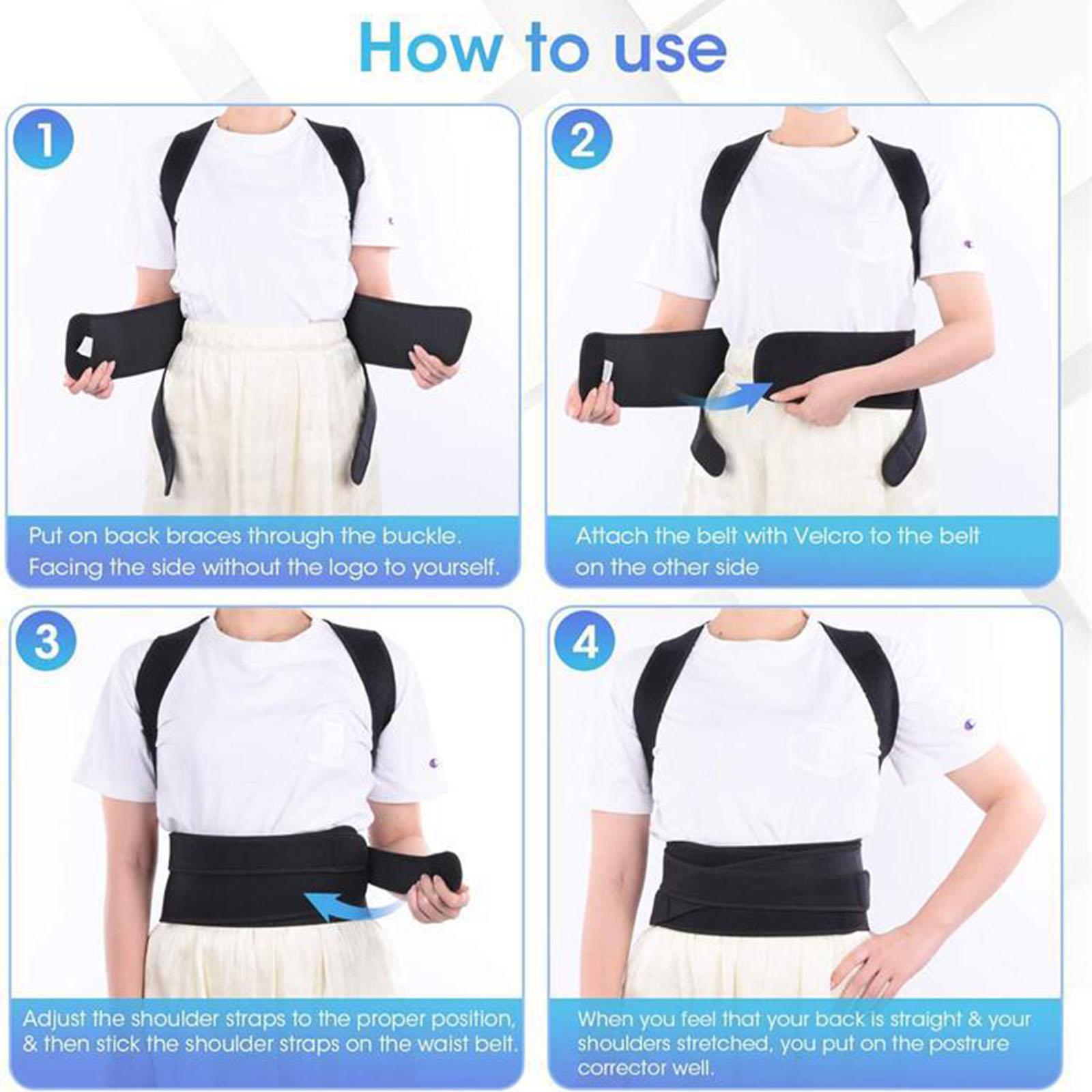 Breathable Posture Corrector Spine and Back Support for Shoulders Back Brace XL