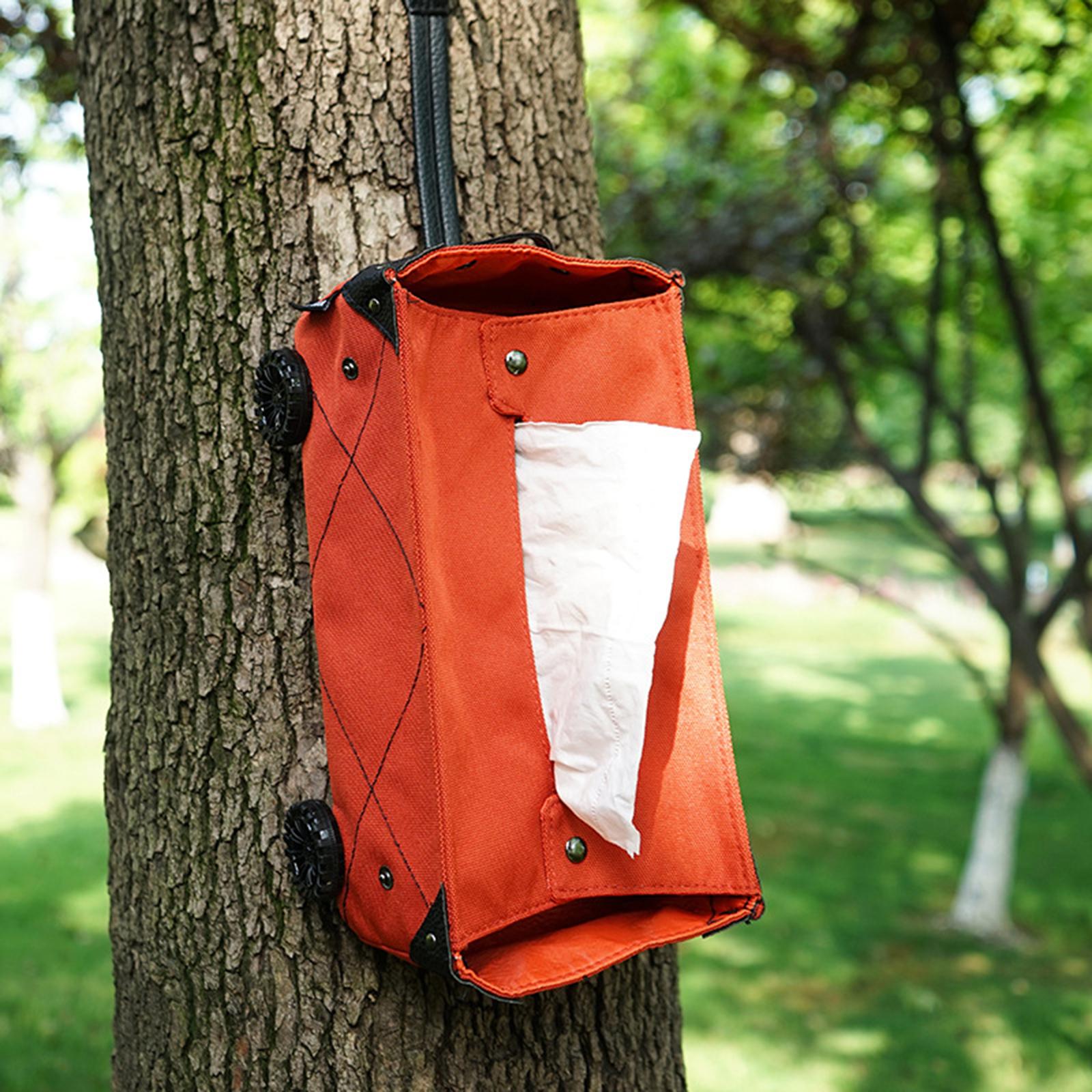 Camping Toilet Paper Holder Case Boxes Tissue Cover Hanging Hanger Bag Red