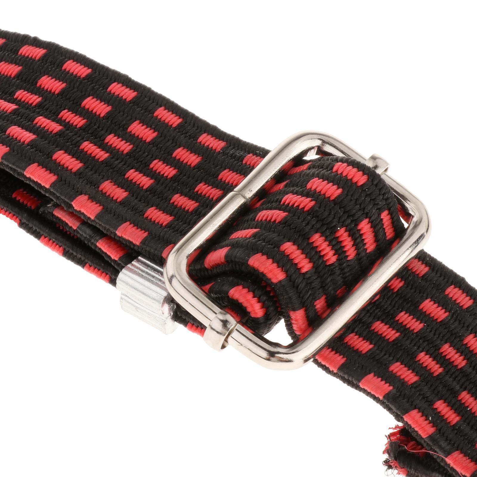 4xHeavy Duty Elastic BUNGEE CORD Travel Luggage Strap with Hooks Red 2m