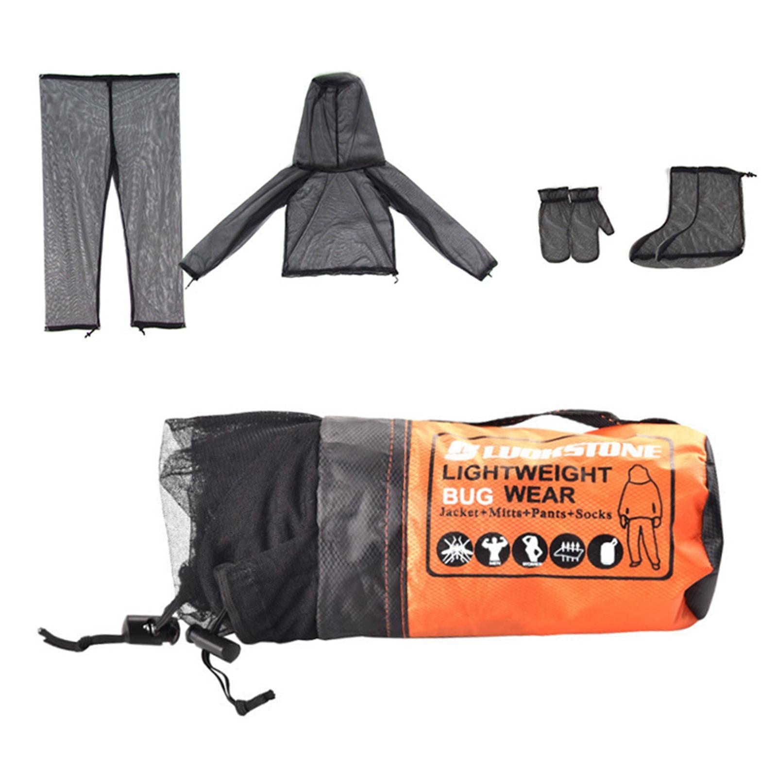 Anti-mosquito Insect Repellent Bee-keeping Mesh Hood Jacket Gloves L XL