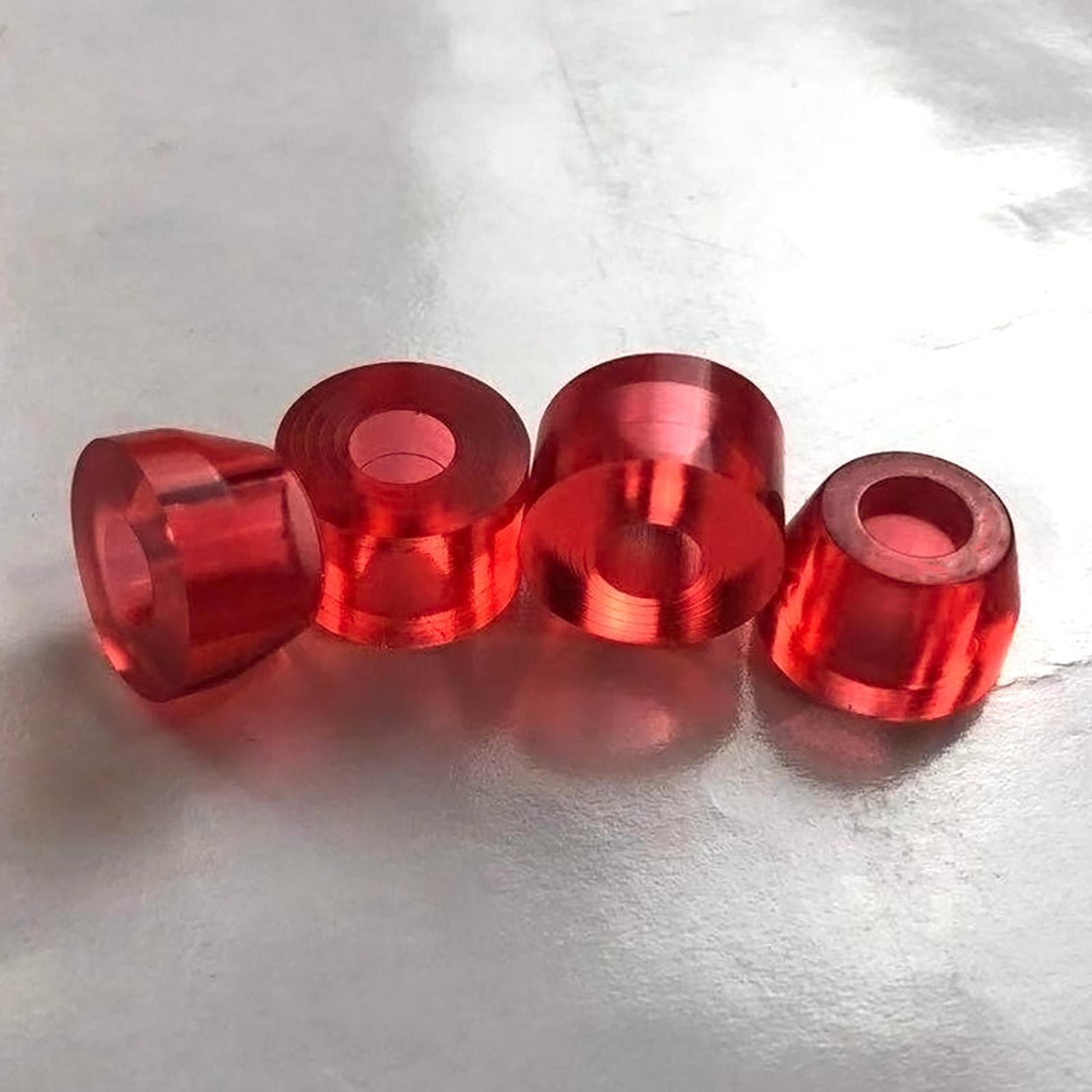 4x4x PU Top Bottom Skateboard Truck Bushing Kit Cylinder Washer Red Golden